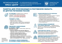 Памятка для приезжающих в Ростовскую область из других регионов России